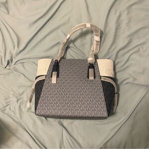 Michael Kors Black and Cream Satchel